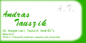 andras tauszik business card